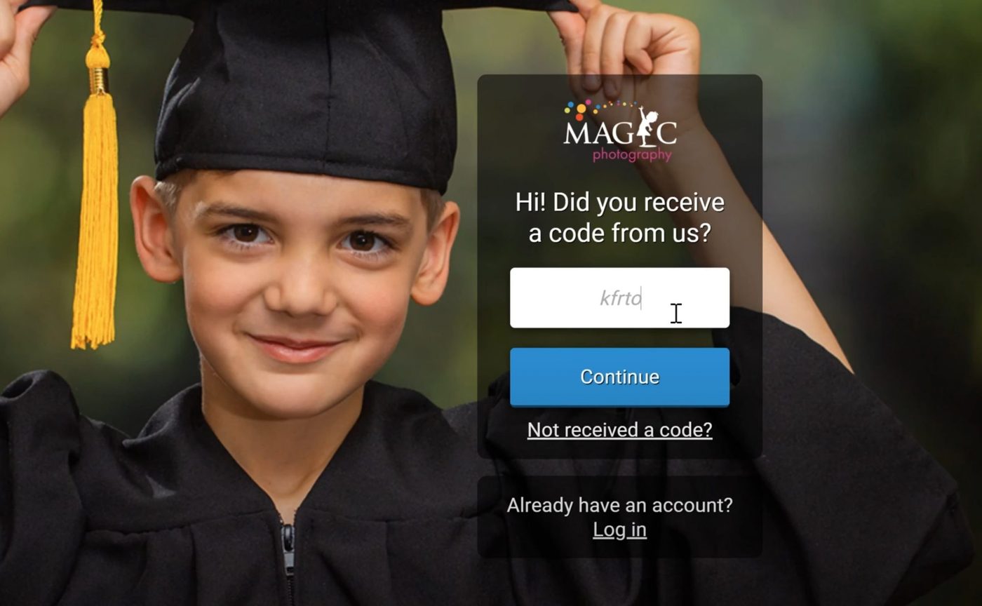 Code and registration &mdash; Magic Photography ordering gallery