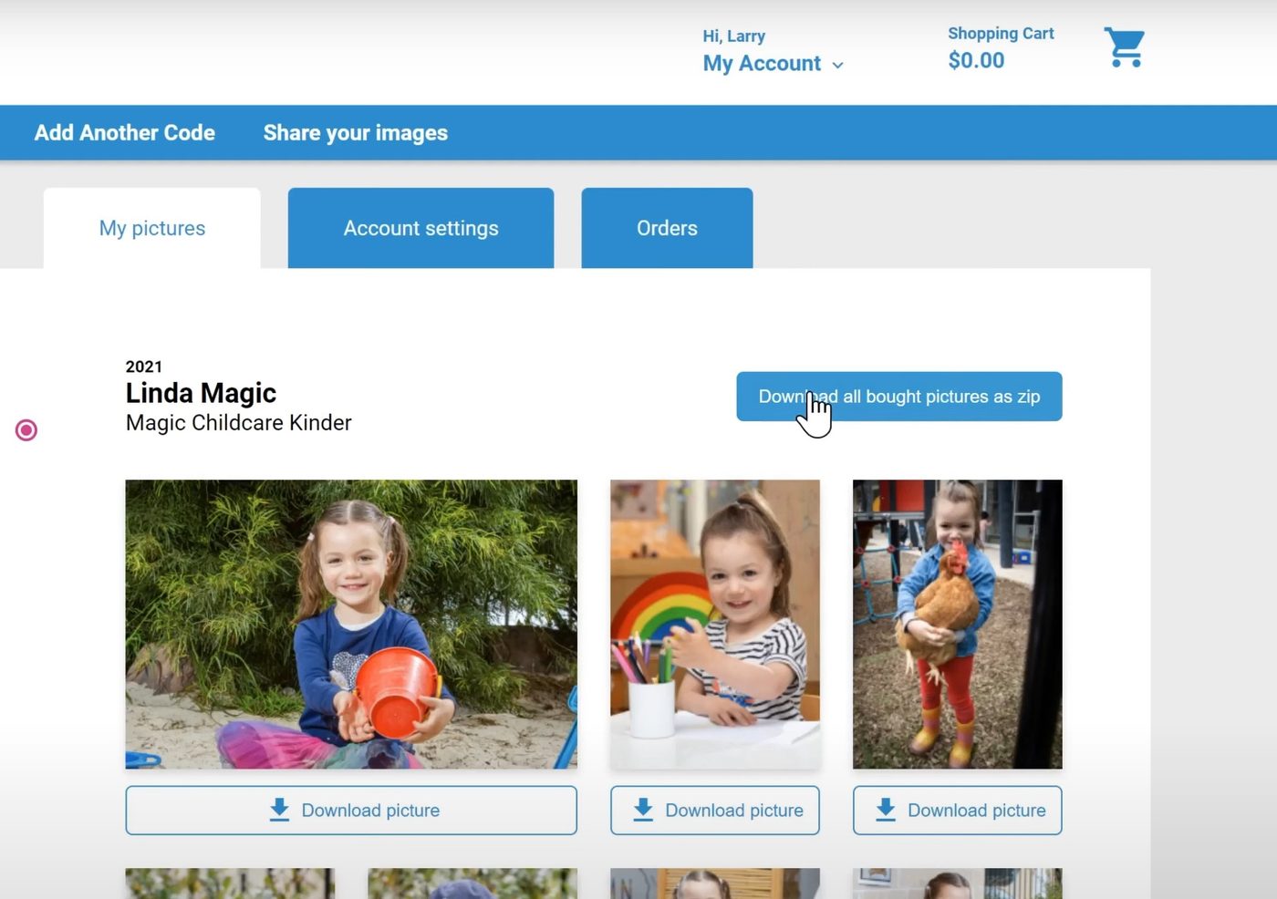 Downloading your digital images &mdash; Magic Photography ordering gallery